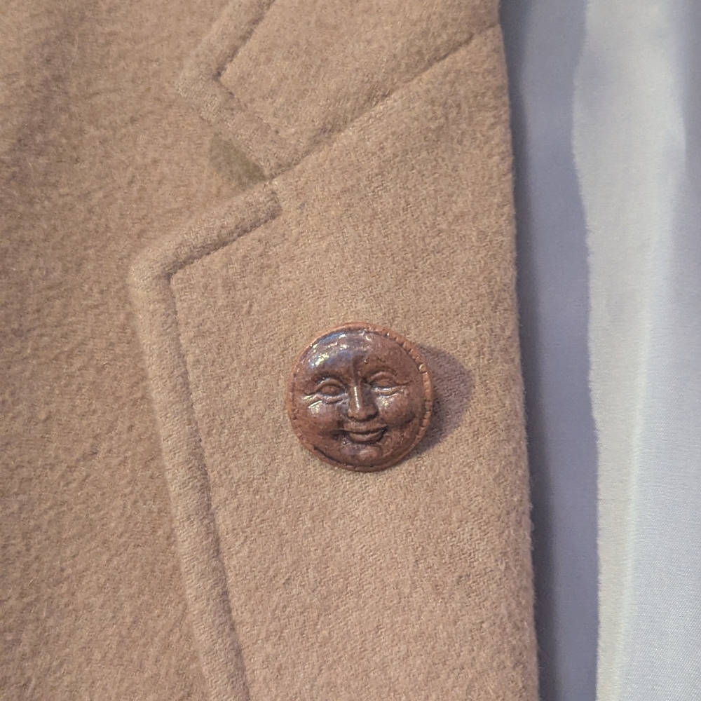 Vinatage Round Face of the Moon Pin 1.25"